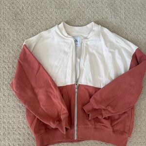 Zara Cream Zip-Up Jacket